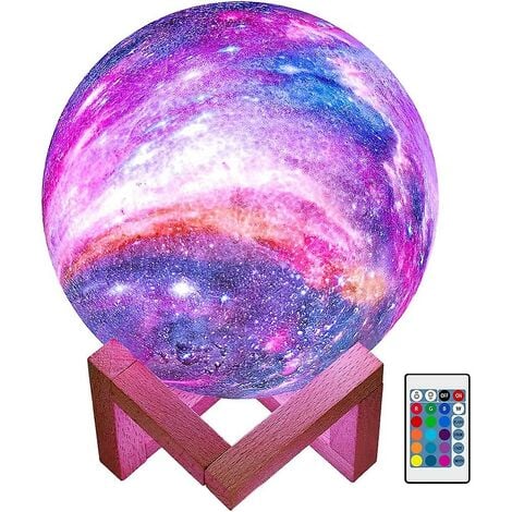 UGREAT Moon lamp Galaxy lamp 5,9 pouces 16 couleurs LED 3D Moon Light lampe de lave, télécommande étoile lumière Moon Night cadeaux pour les filles garçons femmes