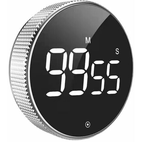 MOON Minuteur de Cuisine, Compte à Rebours Kitchen Timer pour Cuisine Cuisson Classe Formation, Minuterie Aimanté Numérique Affichage LCD, Commande de Rotation, Outil de Gestion du Temps
