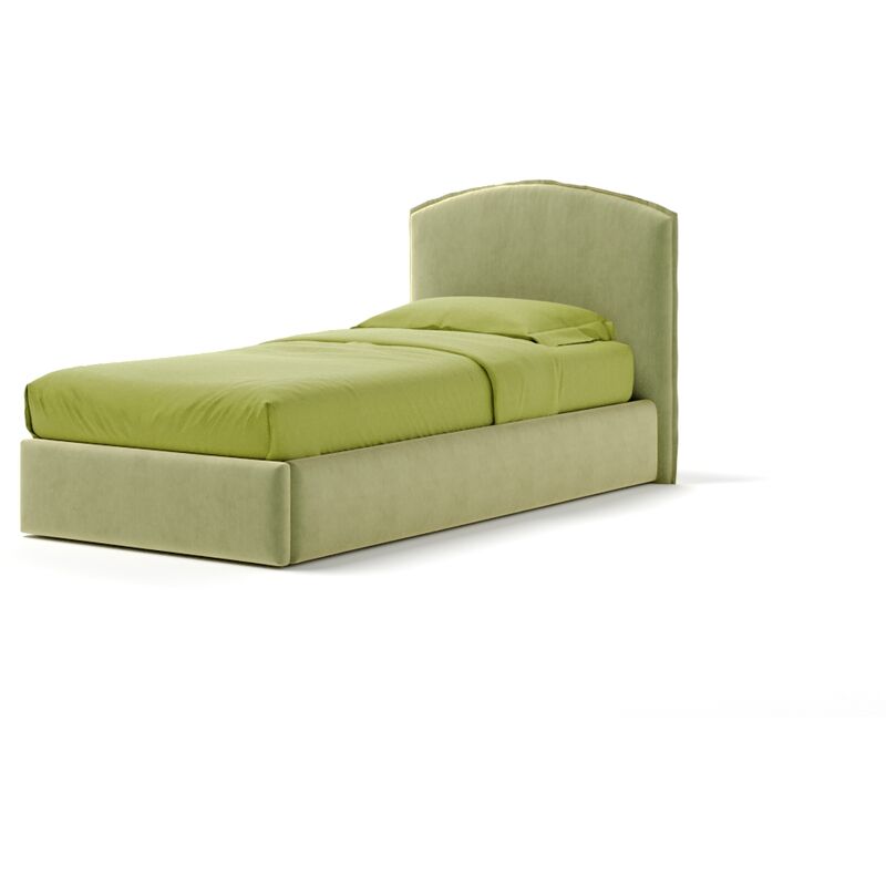 Letto Contenitore Made In Italy Cangù MOON singolo tessuto verde