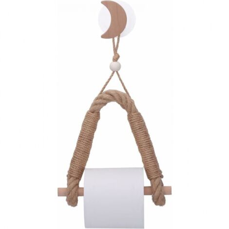 (moon) Toilet Paper Holder, Toilet Paper Holder, Toilet Paper Holder, Bathroom Paper Holder, Rope Toilet Roll Holder, Strong and Robust