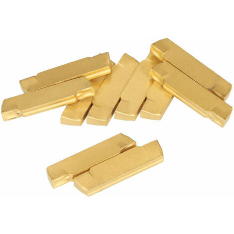 moon-Tungsten Carbide Inserts, for Mgehr/Mgivr Lathe Grooving Cutting Tool, 10Pcs
