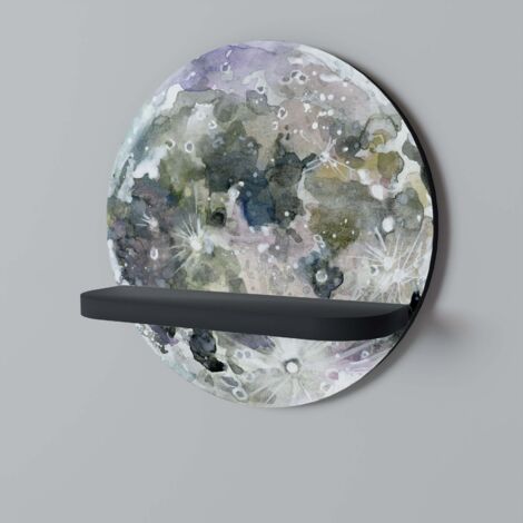 MOON WANDER Rundes Regal Schwarz