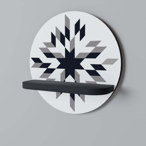 MOONLIT MOSAIC Rundes Regal Schwarz
