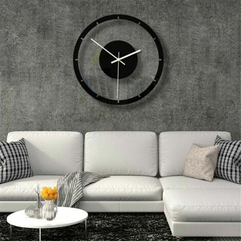 MoonNordic Wall Clock Silent Transparent Acrylic Clock Home Living Room