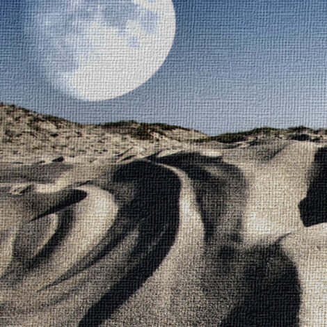 Moonscape surreale - Quadro Canvas su telaio in legno - Misura: 140x100 cm