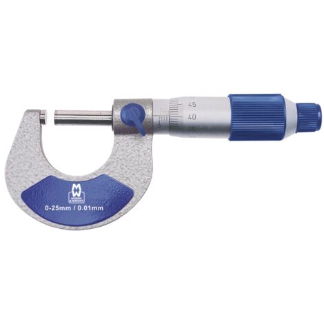 Moore & Wright MW200-01 Analogue External Micrometer, 0-25mm Range, 0.01mm Precision