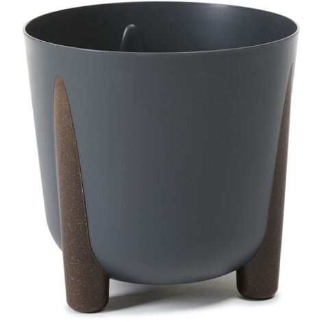 Moos ECO Blumentopf, Recycling, anthrazit