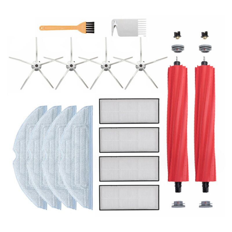 Mop Cloth for Roborock S7 S7 Plus S7+ S7 Maxv Ultra T7S T7S Plus Robot Vacuum Cleaner, Replacement Parts with Main Brush, Mopping Cloths, Hepa