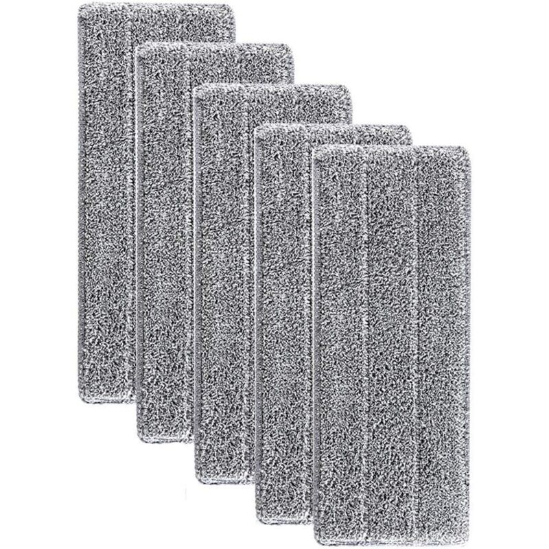 Mop Remplacement des Tampons, Super Absorbant Recharges de Tête de Vadrouille, Microfibre de Nettoyage Lavable de Pulvérisation de Balai, 33 12cm (5