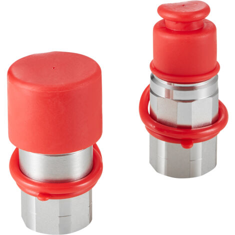 Mophorn 1/2-Zoll-Flachgesichts-Hydraulikkupplungen, 3/4 SAE-Schnellkupplungen für Kompaktlader mit 2 Staubkappen (ISO16028)