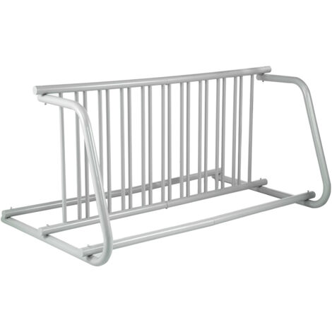 Mophorn 10-Bike Holder Floor Rack, 1.5m All-Steel Grid Stand, Dual-Side Storage for Garages, Streets, Yards, Events