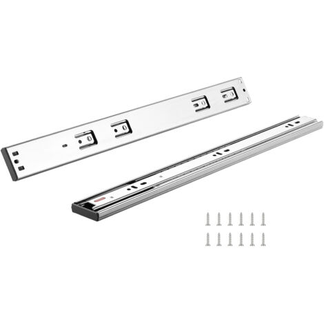 Mophorn 10 paia di guide per cassetti da 558.8 mm, guide laterali, estensione completa in acciaio per impieghi gravosi, guide silenziose con chiusura ammortizzata, capacità di carico di 100 libbre