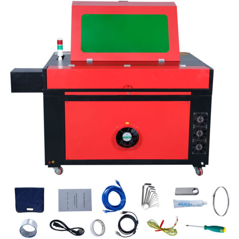 Mophorn 100 W CO2-Lasergravierer, 600 x 900 mm, 800 mm/s, Laserschneider mit Luftunterstützung, kompatibel mit LightBurn, CorelDRAW, Windows, Mac OS