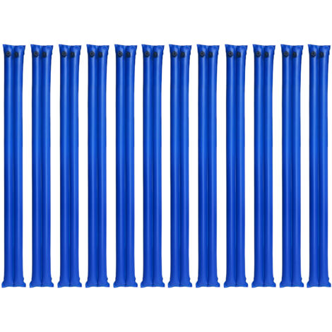 Mophorn 12-Pack 8-Foot Pool Cover Water Bags, Double Chamber Design, 0.4mm Thick PVC with Leak-Resistant Screw Caps, Ideal for Securing Inground Pool Covers During Winter, Blue