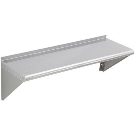 Mophorn 12" x 36" Mensola in acciaio inossidabile, mensola galleggiante montata a parete con staffe, capacità di carico di 250 libbre, scaffale di stoccaggio per impieghi gravosi