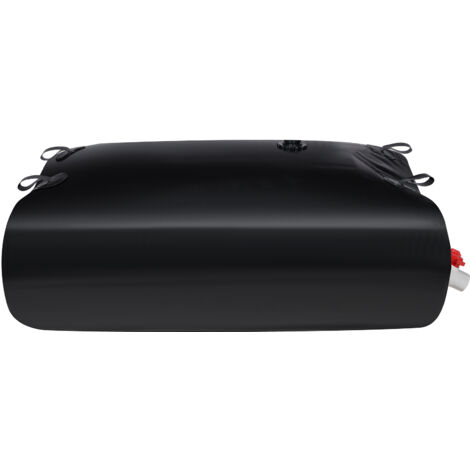 Mophorn 143 Gallon Collapsible Water Tank Bladder, PVC Portable Water Storage with Spigots & Overflow Kit, Ideal for Garden Water Catchment, Black
