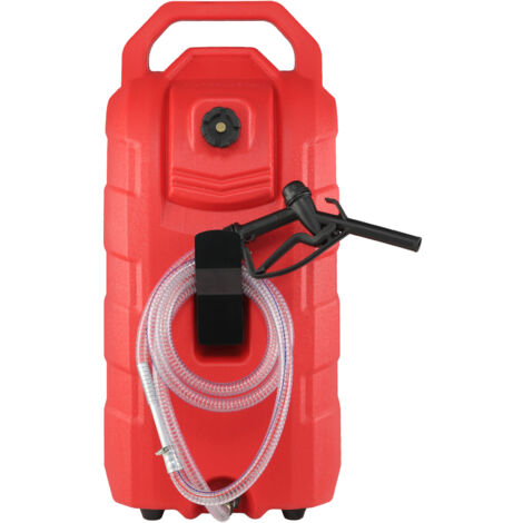 Mophorn 16 Gallon Fuel Caddy, 7.8 L/min, Portable Fuel Storage Tank with Hand Pump & Rubber Wheels, Gas Transfer Tank for Gasoline, Diesel, Machine Oil - Ideal for Cars, Mowers, Tractors, Boats