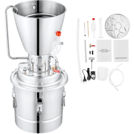 Mophorn 18 Gal Alkohol-Destilliergerät, Brauausrüstung zum Selberdestillieren von Whisky zu Hause, Edelstahl
