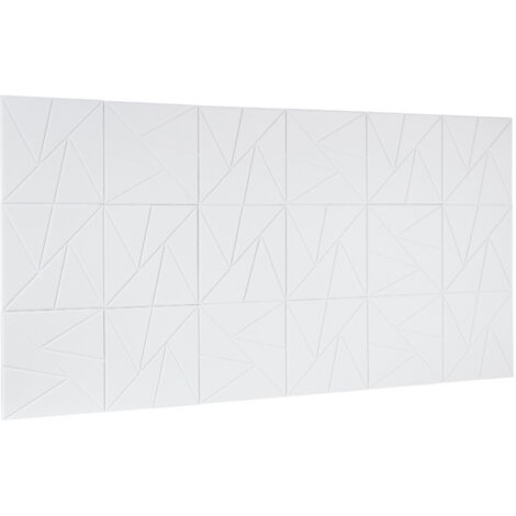 Mophorn 18 Pack Acoustic Panels, 11.8 x 11.8 x 0.4" Self-Adhesive Soundproof Foam, High Density Polyester Fiber Wall Panels, White