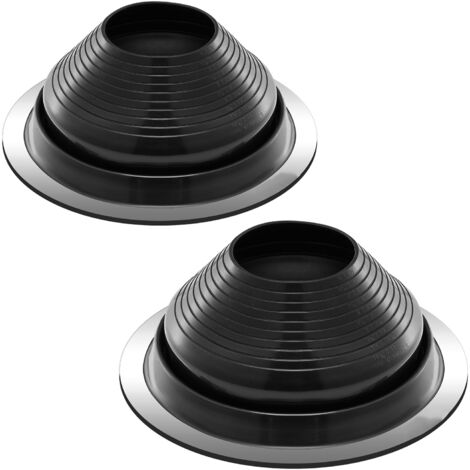 Mophorn 2 protectores de tapajuntas para tuberías de techo, aptos para tuberías de 6" a 11", EDPM flexible, resistente a altas temperaturas, base de metal duradera