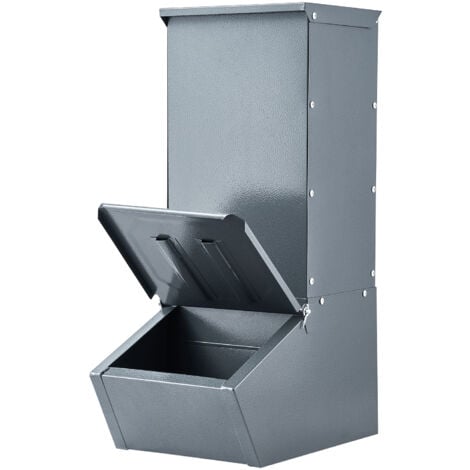 Mophorn 2.2 Bushel Hog Feeder, Single Door Pig Feeder, Heavy Duty Steel, Multipurpose Trough Creep Feeder for Outdoor Livestock, Farm Accessory for Up to 5 Hogs