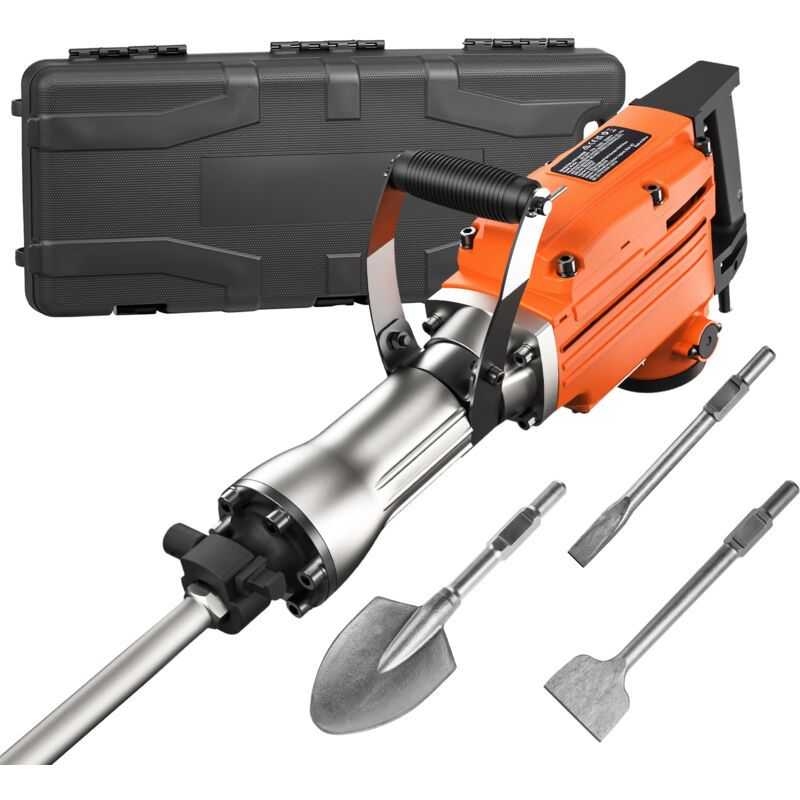 2200W marteau de démolition brise béton avec 6 burins Moteur haute puissance, conception robuste en aluminium - Mophorn