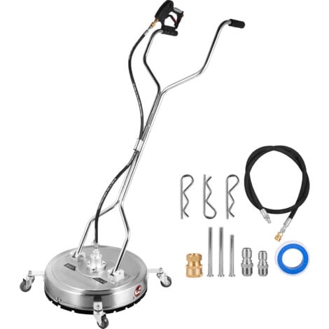 Mophorn 22inch Surface Cleaner for Pressure Washer 4000psi with 3/8 Quick Connector, Casters, 10.5GPM Stainless Steel Rotating Rod, 3 Nozzle
