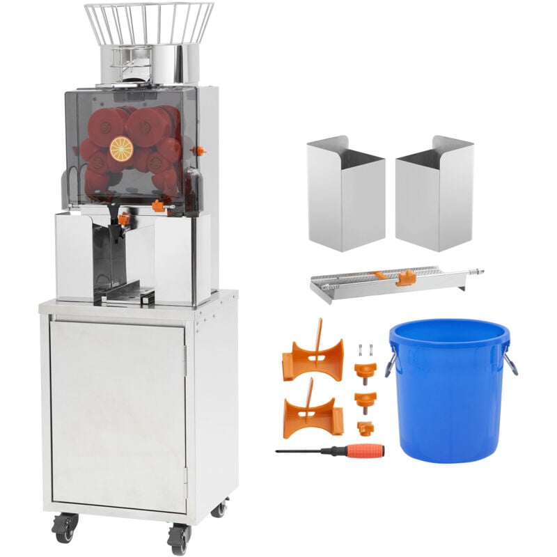 Mophorn Extracteur de jus d'orange commercial Mophorn, extracteur de jus automatique 120 W avec robinet d'eau, machine en acier inoxydable pour 25