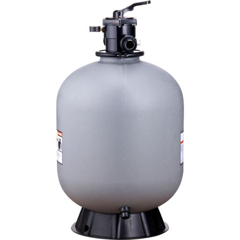 Mophorn 24-Zoll-Sandfilter, 65 GPM Durchflussrate, oberirdisches Pool-Sandfiltersystem mit 7-Wege-Mehrwegeventil, Filter-, Rückspül-, Spül-, Umwälz-, Abfall-, Winter-, geschlossene Funktionen