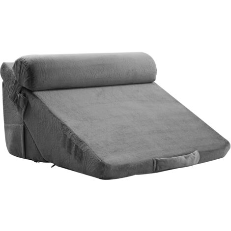 Mophorn 3-Pcs Set di cuscini a cuneo regolabili per letto, supporto ortopedico in schiuma con fodera lavabile, cuscino post-operatorio, grigio scuro