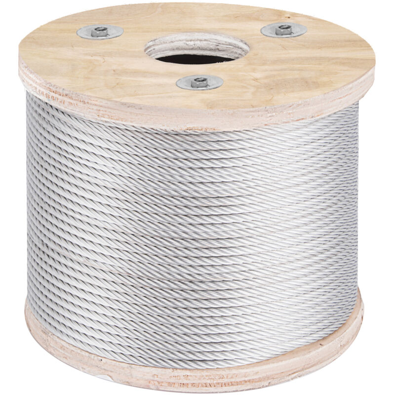 304 Stainless Steel Cable 3/16 Inch 7 x 19 Steel Wire Rope 250Feet Steel Cable for Railing Decking diy Balustrade - Mophorn