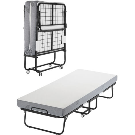 Mophorn 31"x75" Rollbett, zusammenklappbares Einzelbett mit 5" Memory Foam-Matratze, stabiler Metallrahmen, tragbares Bett für Erwachsene und Gäste
