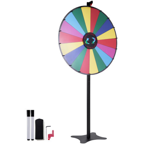 Segawe 24" Prize Wheel Folding Tripod Floor Stand Spinning Game Dry Erase Marker Eraser