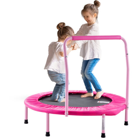 Mophorn 36" Trampolino per bambini - Ideale per il divertimento al chiuso e all'aperto, pieghevole con maniglia, regalo di compleanno per bambini dai 3 anni in su