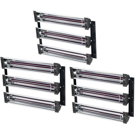 Mophorn 3x Farbtrockner Heizkörper Infrarot Heizlampe 3kW zum Lackieren, 3er Set, Einstellbare Temperatur von 40 bis 100℃, Große Oberfläche