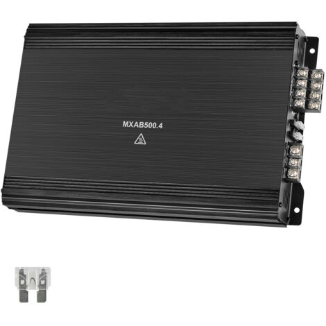 Mophorn 4-Kanal Autoverstärker, Klasse AB Endstufe Überbrückbar, Max. 4x250 W bei 4 Ohm / 4x500 W bei 2 Ohm, Leistungsstarker Verstärker für SUVs, Pickups und Geländewagen, Mehrkanal-Audioverstärker