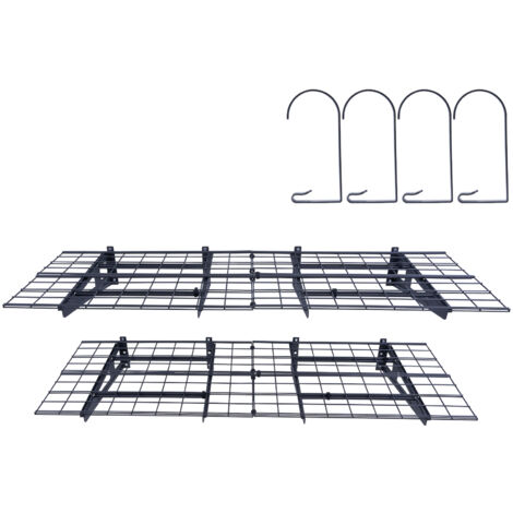 Mophorn 4 x 2 ft Garage Storage Shelving - 2 Pack. Heavy Duty Wall Mounted. 500 lbs Total Load Capacity. Ideal for Garage Storage, Shop, Shed.