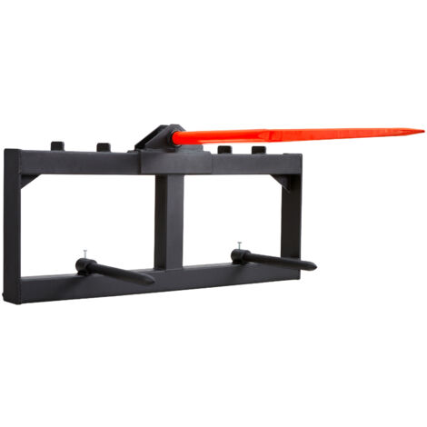 Mophorn 49" Heuspeer, 1600 lbs Tragkraft, Anbaugerät für Kompaktlader mit 2 Stabilisierungsspeeren, Schnellbefestigungs-Spikegabeln
