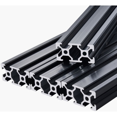 Mophorn 5 piezas 39,4 in (1000 mm) Perfil de extrusión de aluminio 2040 con ranura en T, riel lineal anodizado estándar europeo, riel de aluminio extruido de alta resistencia