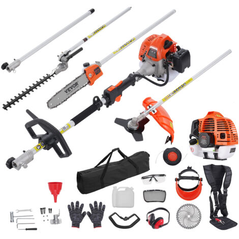 Mophorn 52CC 6-in-1 Multi-Functional Trimming Tools, Gas Hedge Trimmer, Weed Eater, String Trimmer, Brush Cutter, Edger, Pole Saw Chainsaw Pruner with Extension Pole