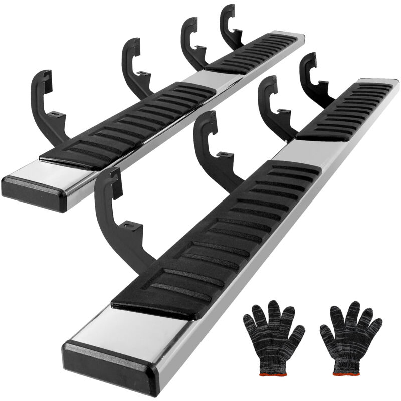 Mophorn - 6' for 2019 - 2023 Chevy Silverado/GMC Sierra 1500/2020 - 2024 Silverado/Sierra 2500/3500HD Crew Cab, 201 Stainless Steel Running Boards,