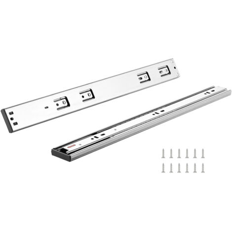 Mophorn 6 Paar 558.8 mm Schubladenschienen, seitlich montierte Schienen, robuste Stahlschiene mit Vollauszug, sanft schließende, geräuschlose Führungsschienen, Tragkraft 100 lbs