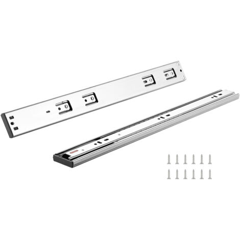 Mophorn 6 pares de rieles laterales para cajones de 558.8 mm de , rieles de acero de extensión completa para trabajo pesado, guías silenciosas de cierre suave para gabinetes y cocina con cojinetes de 