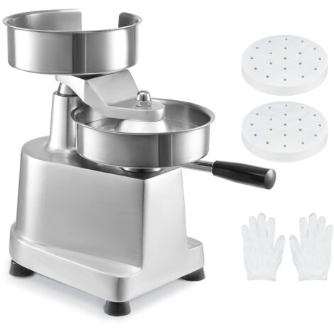 Mophorn 6inch Commercial Burger Patty Maker, Rindfleisch Patty Presse, Heavy Duty, Küche, 110V, Edelstahl/Silber, 1000 Papiere