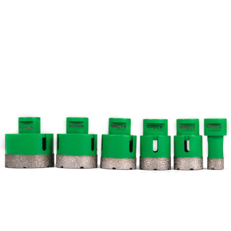 Mophorn 6PCS Set di seghe a tazza diamantate, punte per trapano diamantate M14 20/35/38/43/50/60MM, punte per trapano con filettatura M14 precise per forature precise in piastrelle, ceramica e granito
