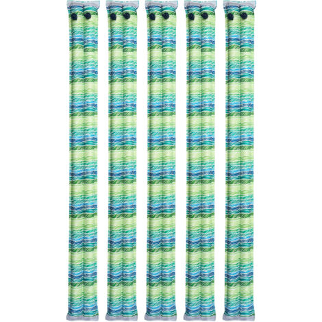 Mophorn 8 Ft Pool Cover Water Bags, Set of 5, Double Chamber Design with Reflective Strips, 0.3mm Thick PVC Tubes with Leak-Resistant Screw Caps, Ideal for Securing Winter Inground Pool Covers