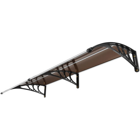 Mophorn 80 x 40 Tettoia per porte e finestre, sporgenza per ingresso esterno in policarbonato UPF 50+ per protezione da sole, pioggia e neve