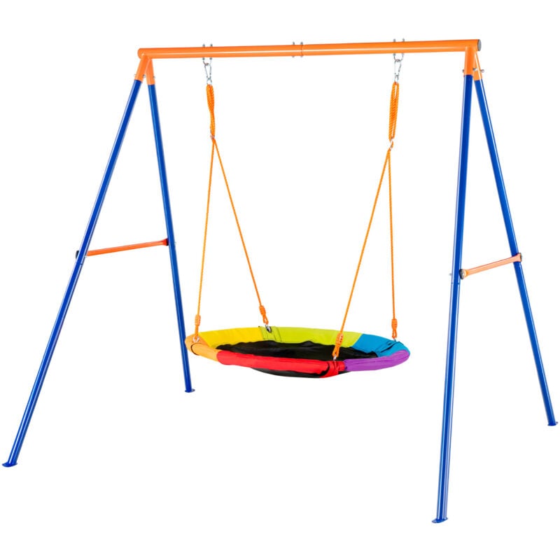 A-Frame Swing Set, 440lbs Capacity, 40 » Saucer Swing, Metal Stand, Adjustable Rope for Backyard (en anglais seulement) - Mophorn