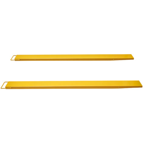 Mophorn Abrazadera de Horquillas de Tractor 2440x140 mm 1 Par de Acero al Carbono Abrazadera en Horquillas de Paletas Carga de 1815 T para Mover y Transportar Cargas Pesadas y Voluminosas, Amarillo