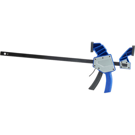 Mophorn Abrazaderas de Barra para Carpintería 2 PCS 60,96 cm, Herramienta de Sujeción y Separación de una Mano, Abrazaderas en F con Plástico Duradero y Acero al Carbono, Capacidad de Carga de 154 kg